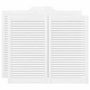 Voir la diapositive 2 : VIDAXL Portes battantes a persiennes 2 paires blanc 90x100 cm