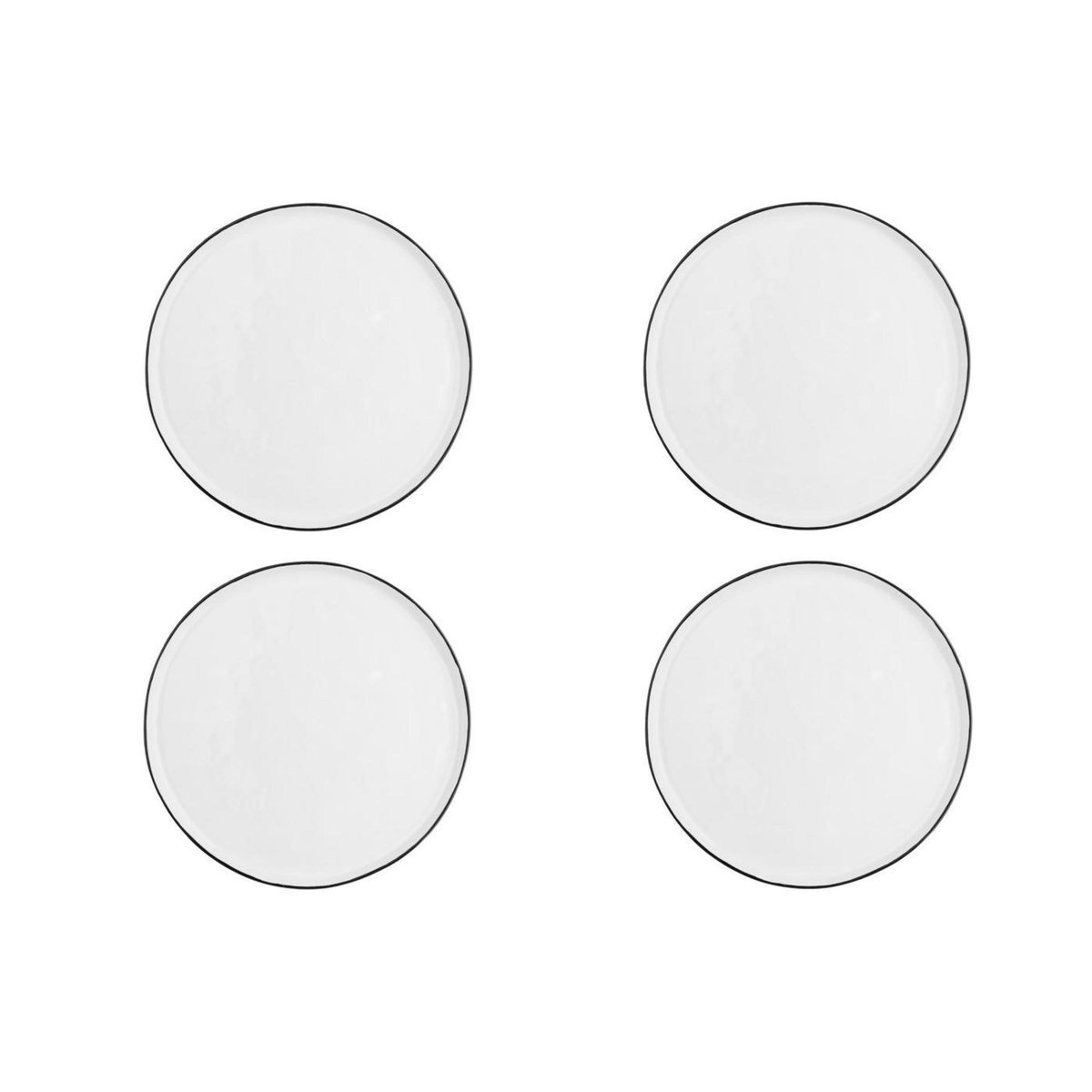 BJORN Assiette PURE Ø27,5cm - 4 pièces - Blanc Neige