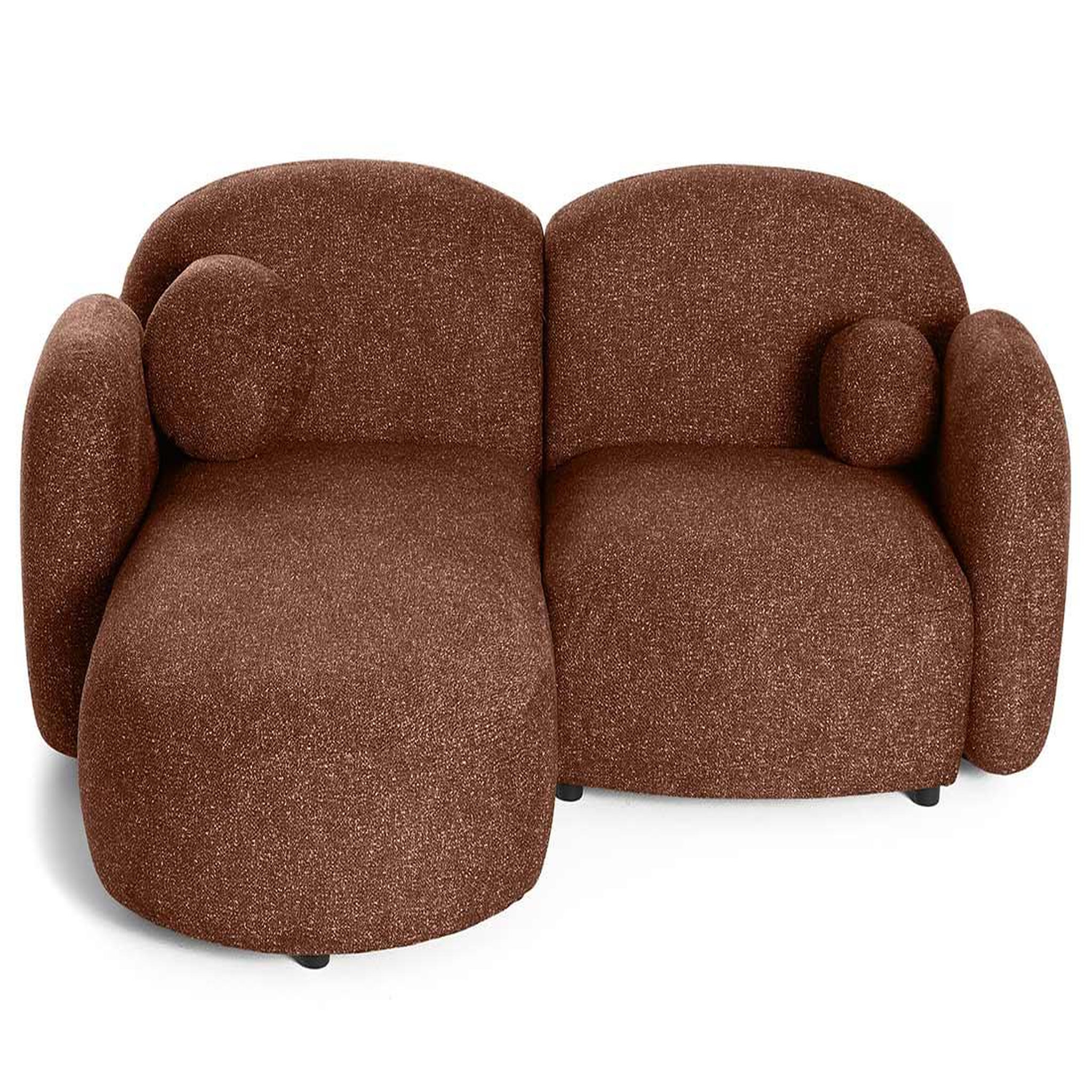 Voir la diapositive 2 : LISA DESIGN Velris - canapé d'angle gauche 3 places en tissu moucheté
