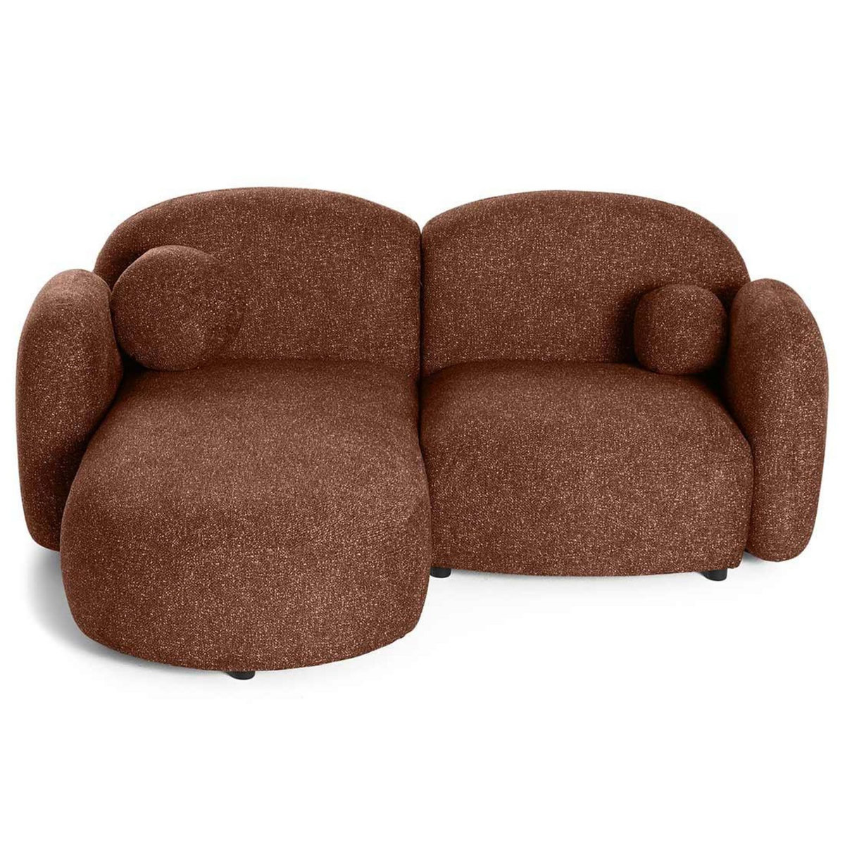 LISA DESIGN Velris - canapé d'angle gauche 3 places en tissu moucheté