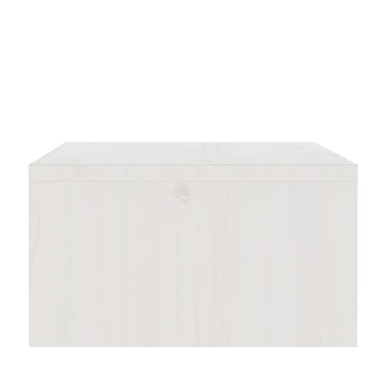 VIDAXL Support de moniteur Blanc 100x27x15 cm Bois de pin solide