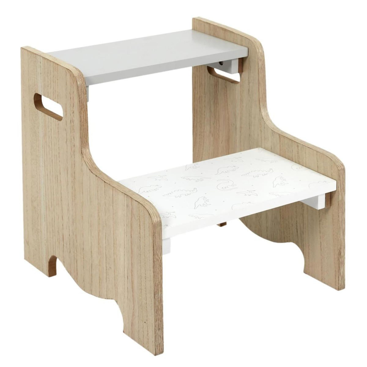 Paris Prix Marchepied pour Enfant  Garçon  33cm Gris & Blanc