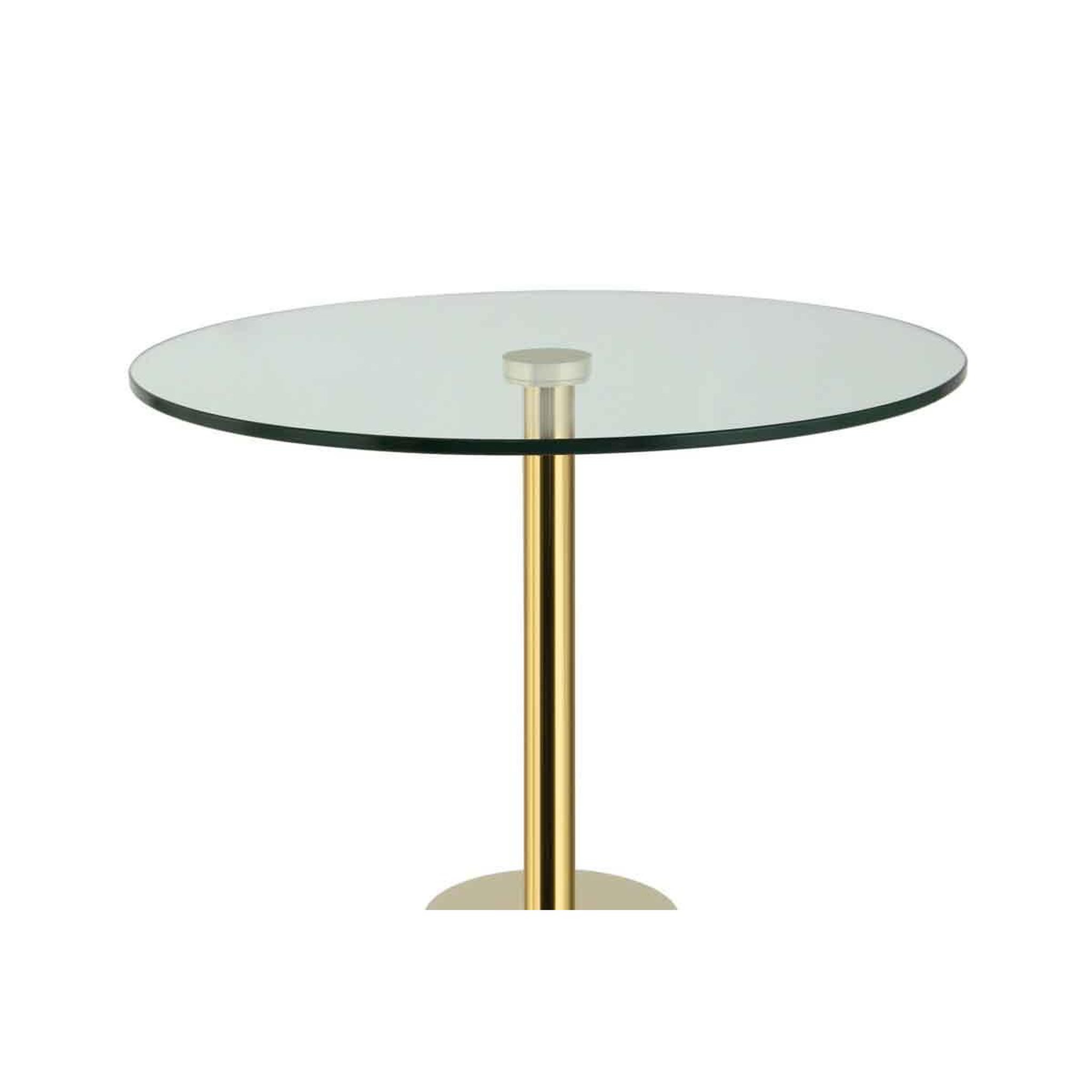 Voir la diapositive 3 : Paris Prix Table d'appoint en marbre  lana  53cm or & blanc
