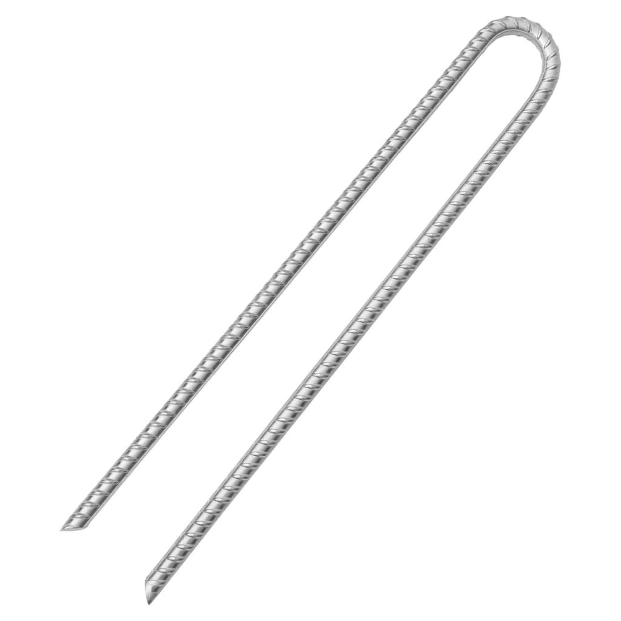 Voir la diapositive 3 : VIDAXL Piquets de tente 12pcs forme de U 41,5 cm Ø12mm acier galvanise