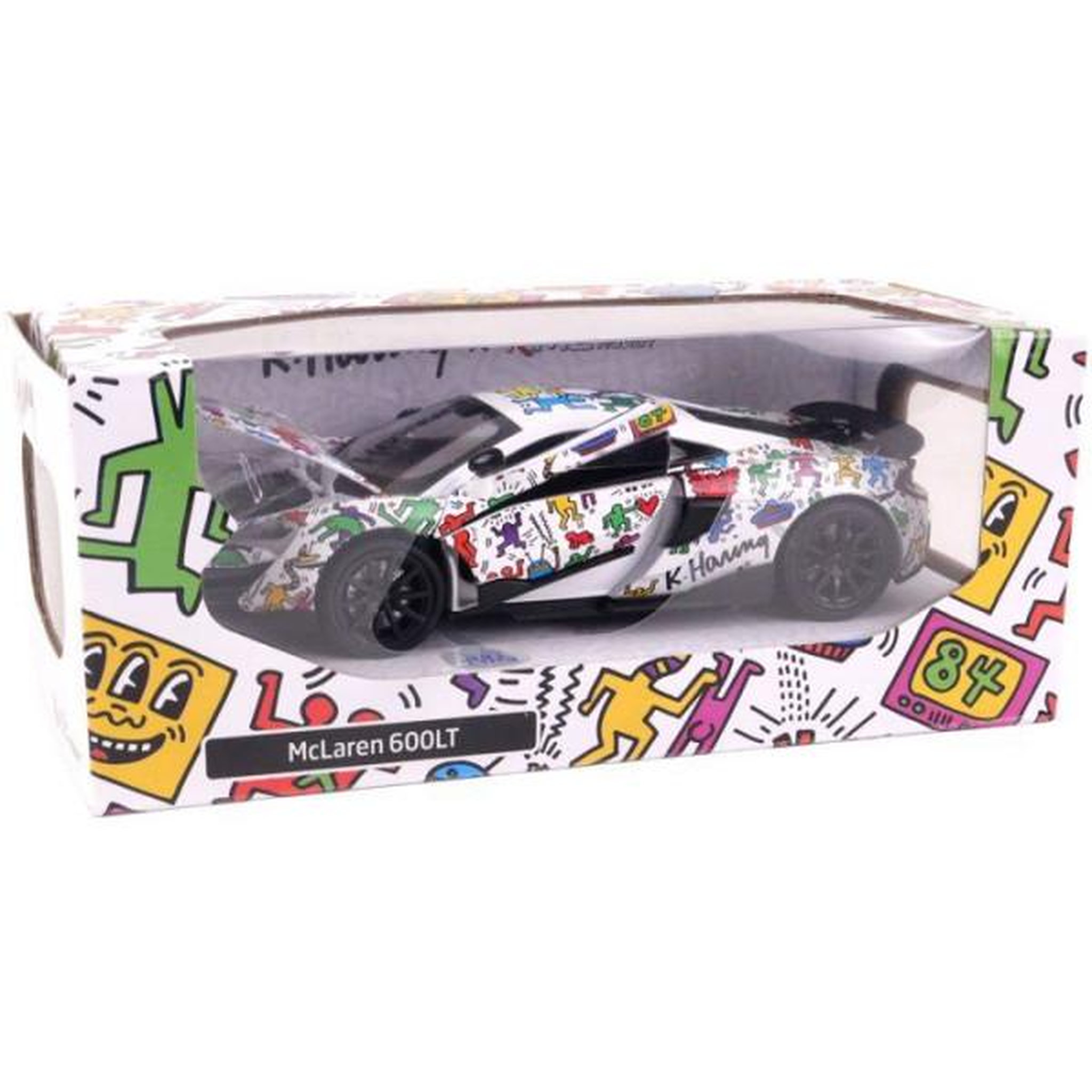 Voir la diapositive 2 : TURBO CHALLENGE Voiture en métal Turbo Challenge BTE 1 32 McLaren 600LT Keith Haring Modèle aléatoire