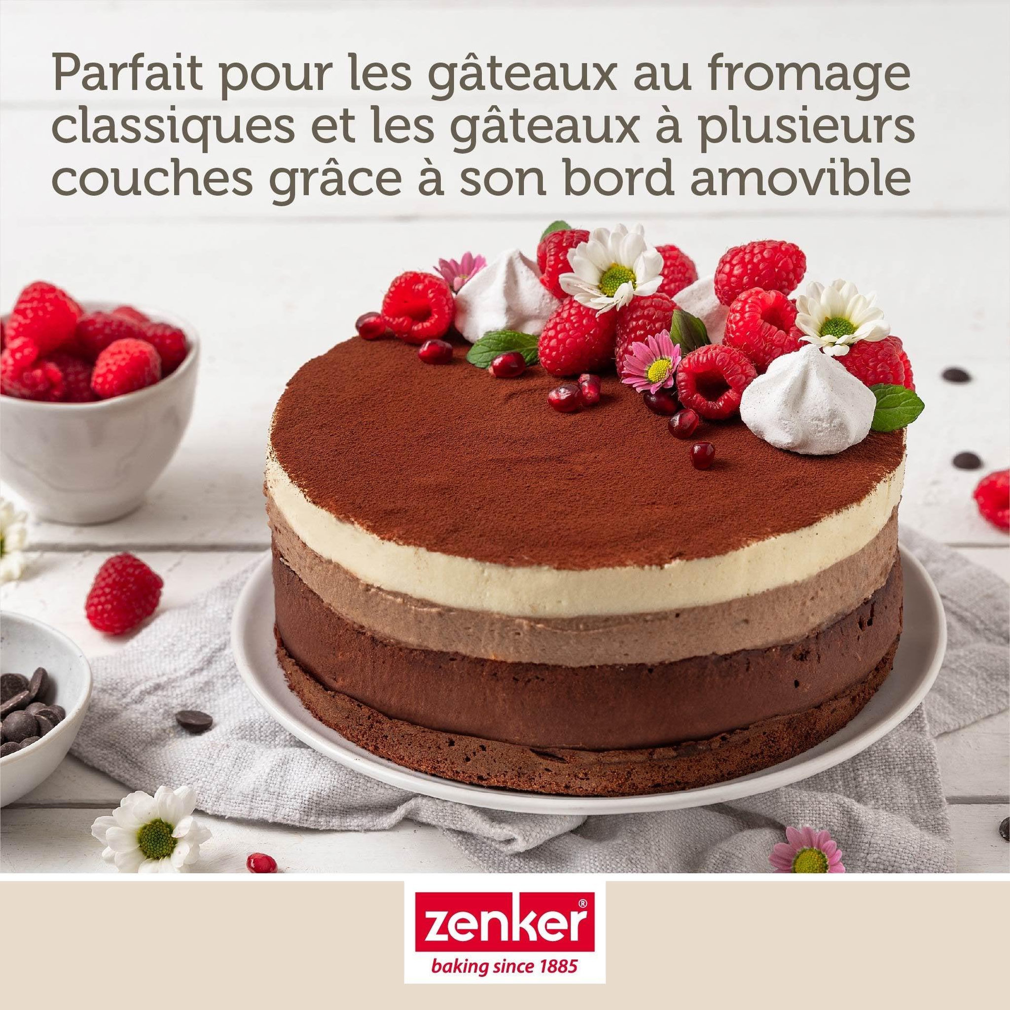 Voir la diapositive 2 : ZENKER Moule à manqué à charnière 20 cm zenker perfectback+