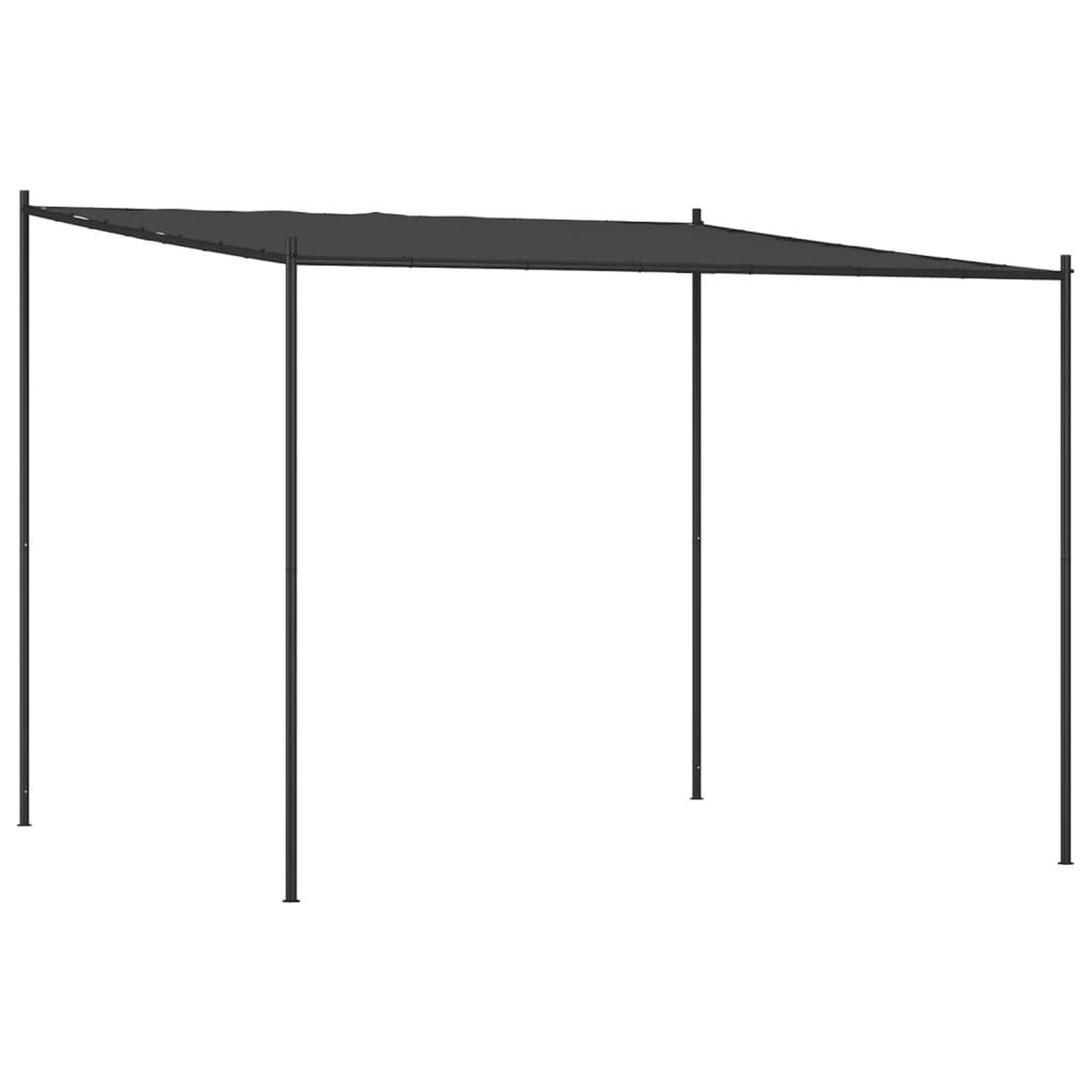VIDAXL Belvedere anthracite 3x3 m 180 g/m^2 tissu et acier
