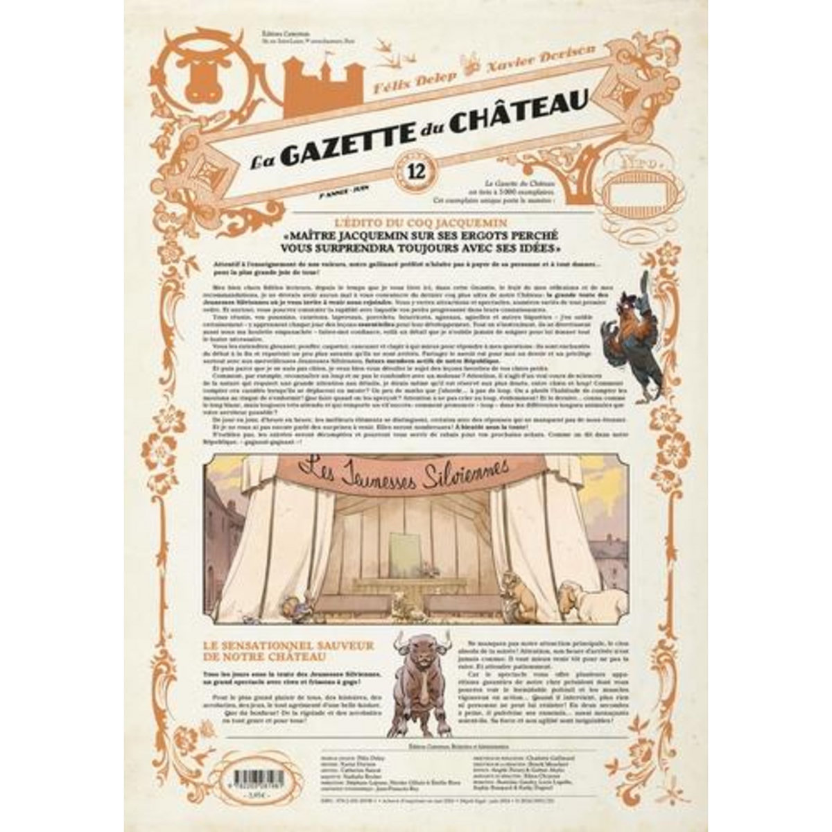 LE CHATEAU DES ANIMAUX : LA GAZETTE DU CHATEAU N° 12 , Delep Félix