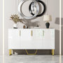 Voir la diapositive 2 : MERAX Buffet 4 porte(s) 0 tiroir(s) - 140 cm blanc mdf