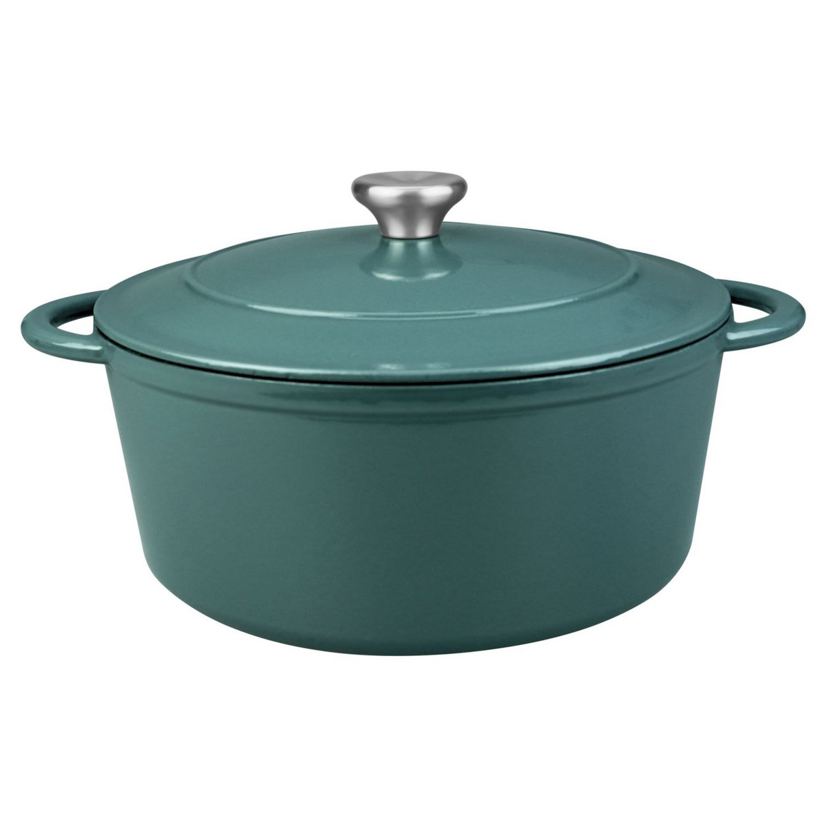 ACTUEL Cocotte induction ronde 2,5 litres fonte d'acier intérieur blanc