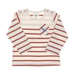 ELLE EST OU LA MER T shirt  à Rayures Fille EOM Elorisa. Coloris disponibles : Rose