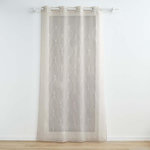 Paris Prix Rideau Voilage à Œillets Brodés  Galactee  140x240cm Taupe