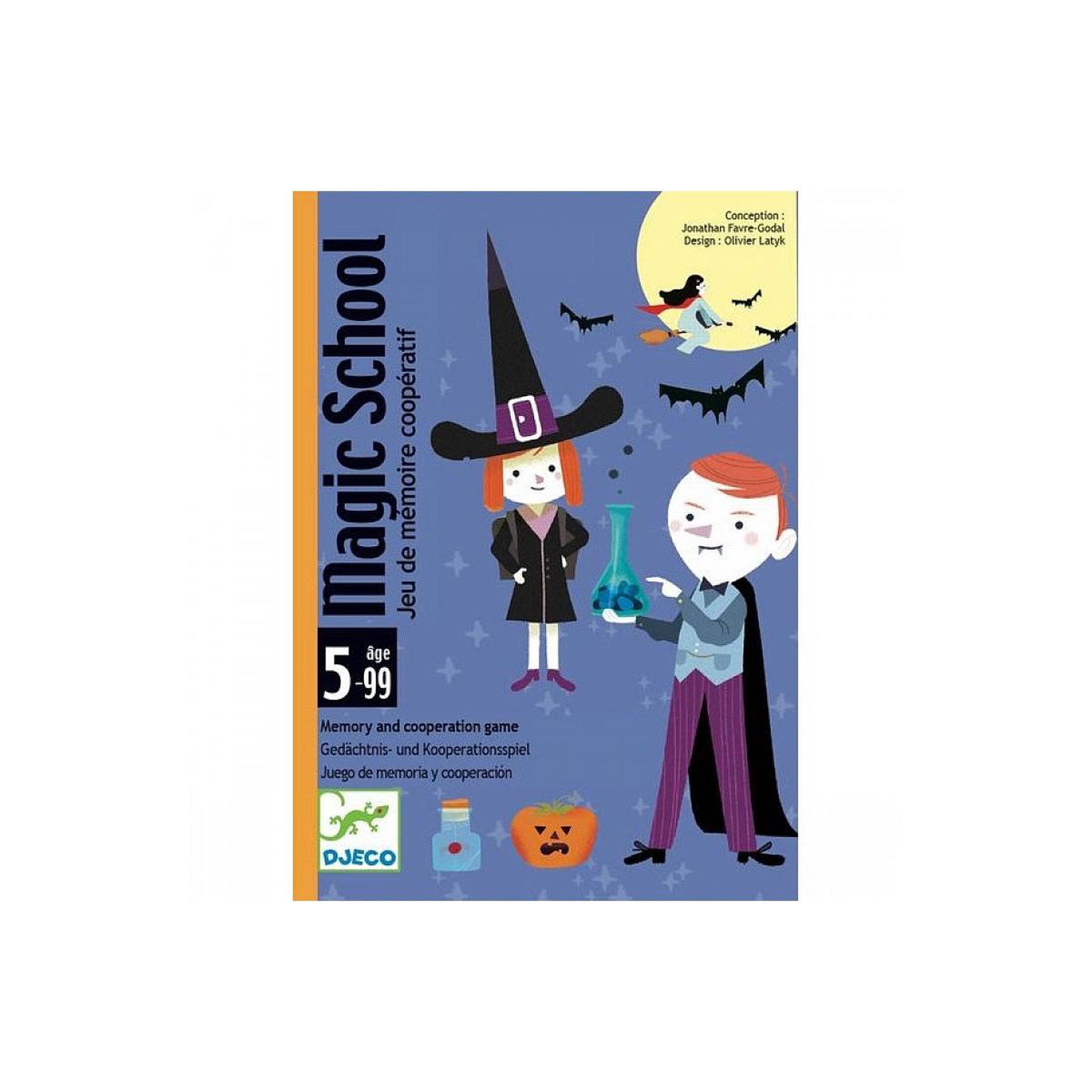 Voir la diapositive 2 : Djeco Jeu de cartes de memoire et cooperation Magic School