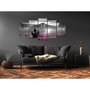 Voir la diapositive 2 : Paris Prix Tableau Imprimé 5 Panneaux  Magic Venice Wide Grey
