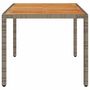 Voir la diapositive 5 : VIDAXL Table de jardin et dessus en bois d'acacia gris resine tressee