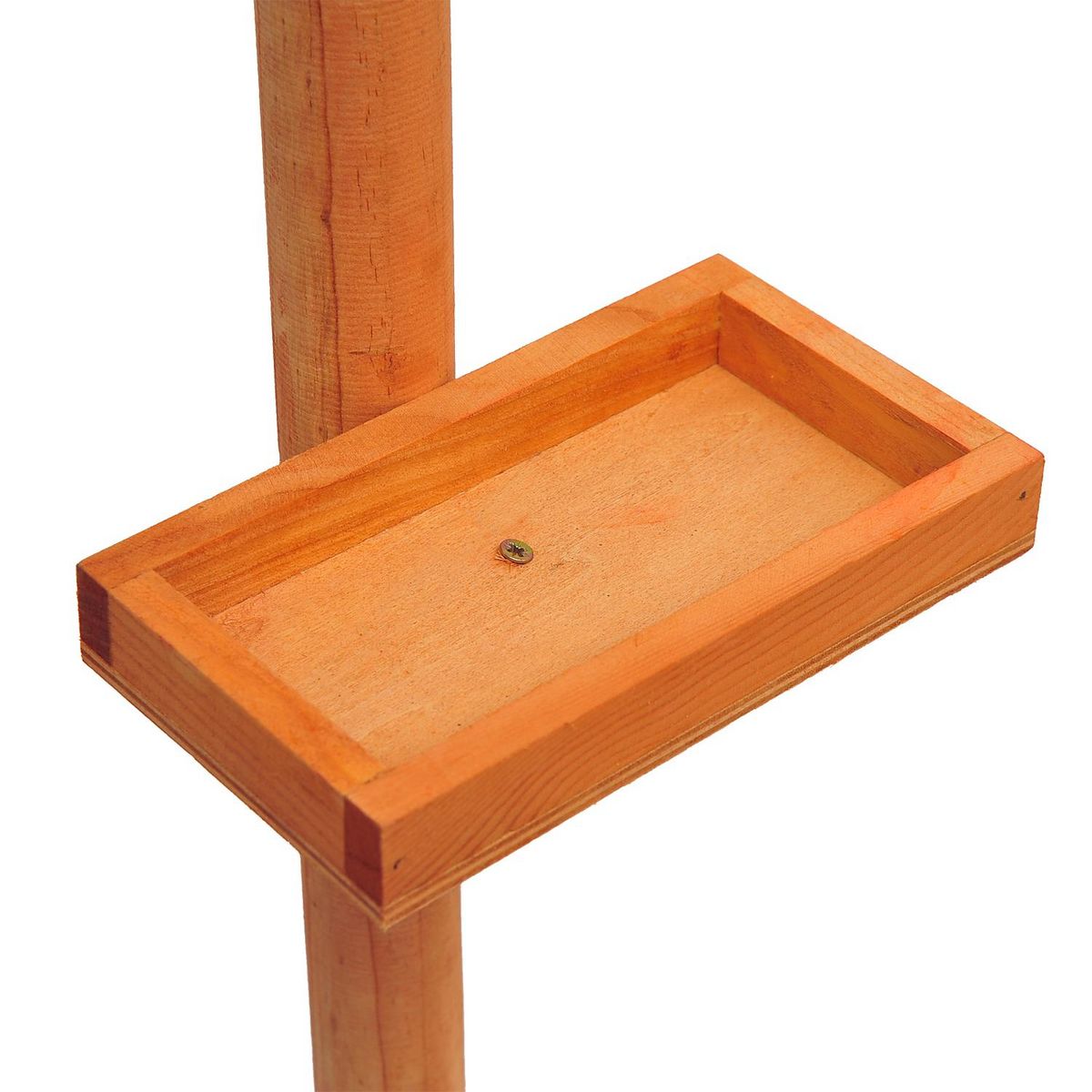 HOMCOM Mangeoire sur pied nichoir a plateau station a oiseaux bois pour exterieur 150cm
