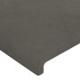 Voir la diapositive 4 : VIDAXL Tete de lit Gris fonce 80x5x78/88 cm Velours