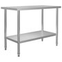 Voir la diapositive 5 : VIDAXL Table de travail de cuisine avec etagere 120x60x120 cm Inox