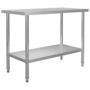 Voir la diapositive 5 : VIDAXL Table de travail de cuisine avec etagere 120x60x120 cm Inox