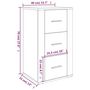 Voir la diapositive 6 : VIDAXL Buffet Chene marron 40x33x70 cm Bois d'ingenierie