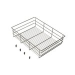 EMUCA SRL Tiroir en fil métallique pour armoires et dressings Quartz -  540mm (M70) -  Acier -  Titane