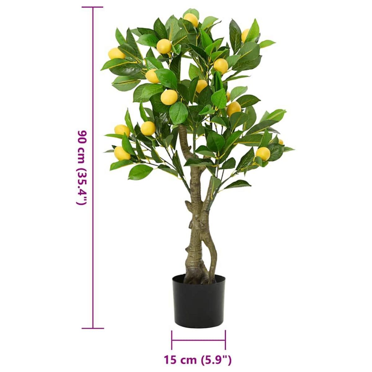 VIDAXL Citronnier artificiel 234 feuilles 90 cm vert