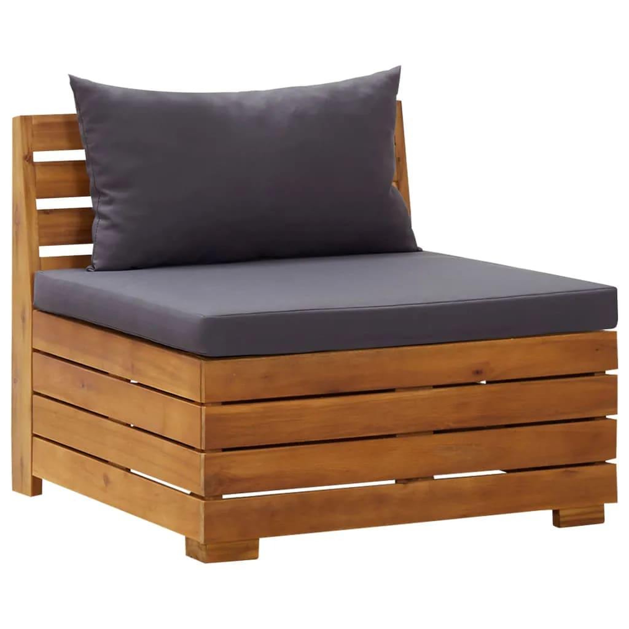 Voir la diapositive 2 : VIDAXL Canape de jardin 2 places avec coussins Bois d'acacia massif