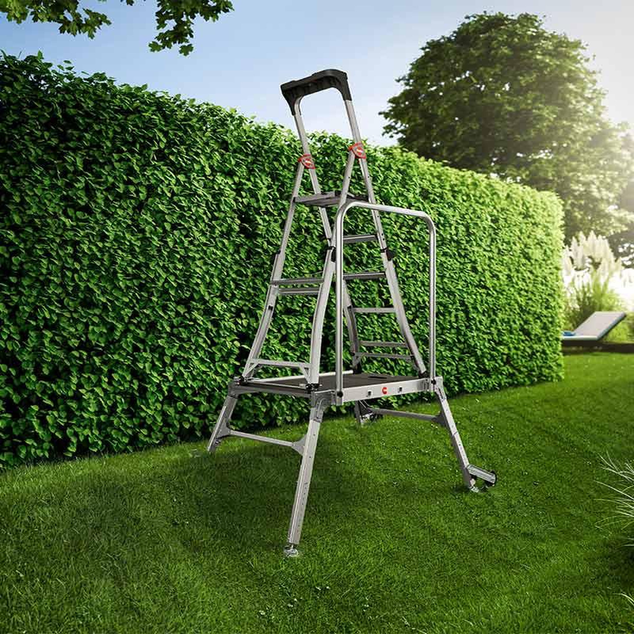 Voir la diapositive 4 : HAILO Plateforme de travail pour jardin en aluminium Hailo LP Outdoor