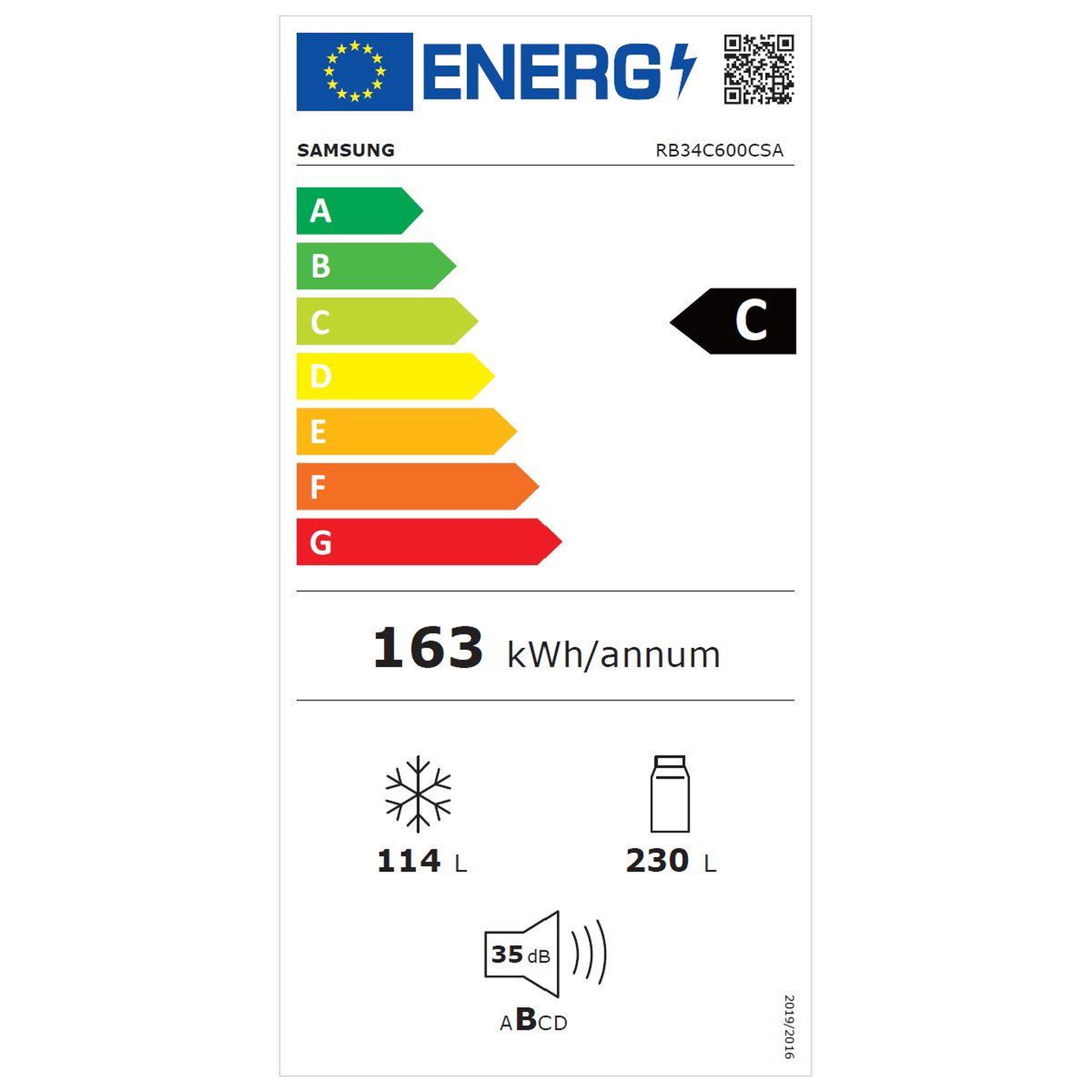 Voir la diapositive 6 : Samsung Réfrigérateur combiné RB34C600CSA