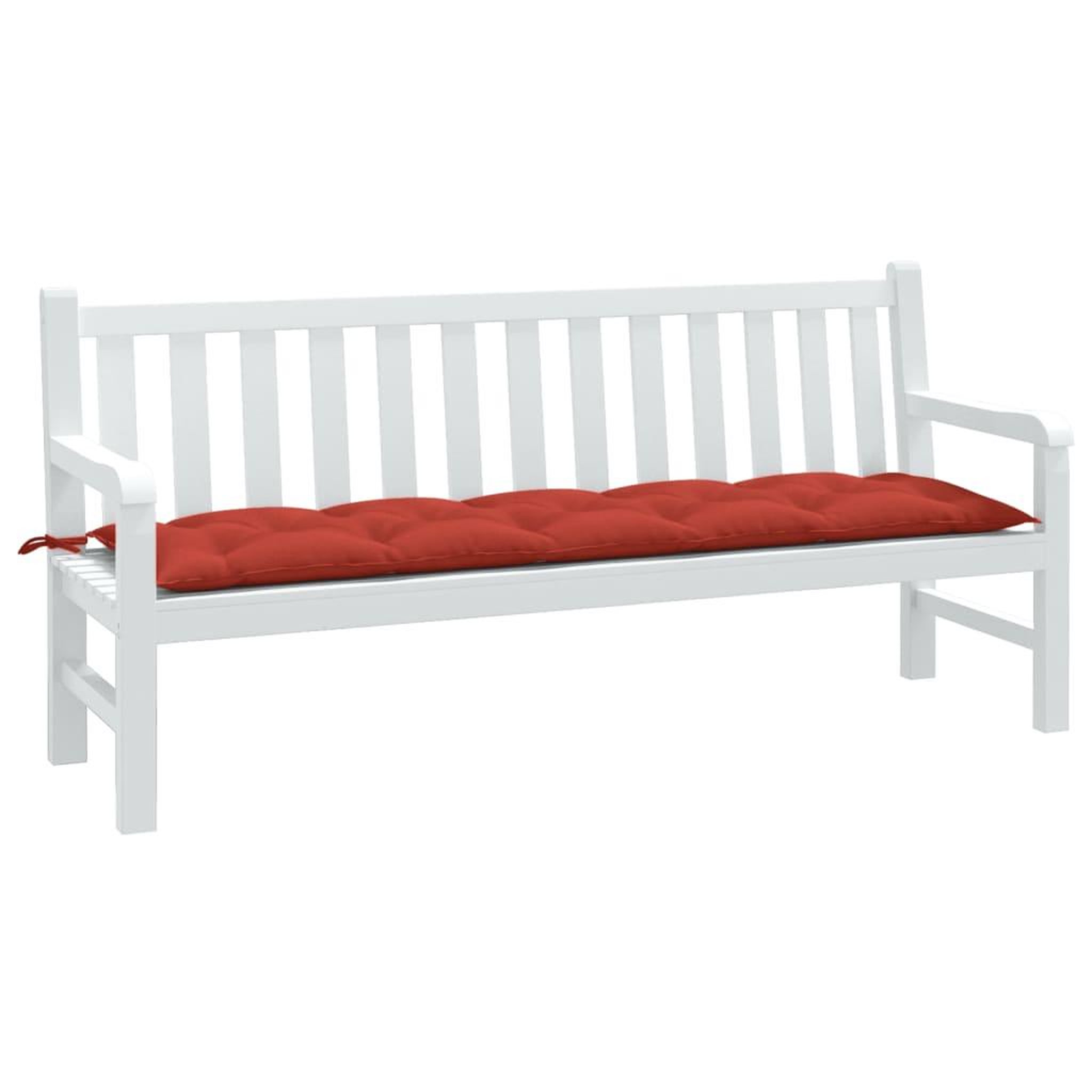 VIDAXL Coussin de banc de jardin rouge melange 180x50x7 cm tissu