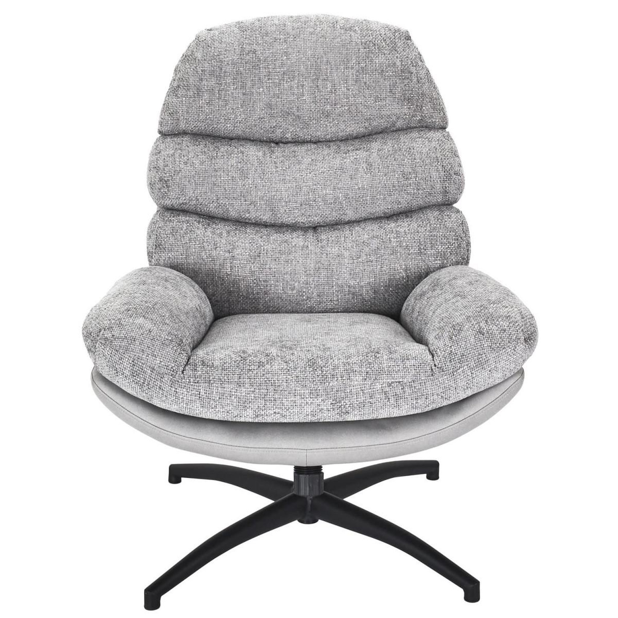 Voir la diapositive 5 : The Home Deco Factory Fauteuil avec pouf  william  99cm gris