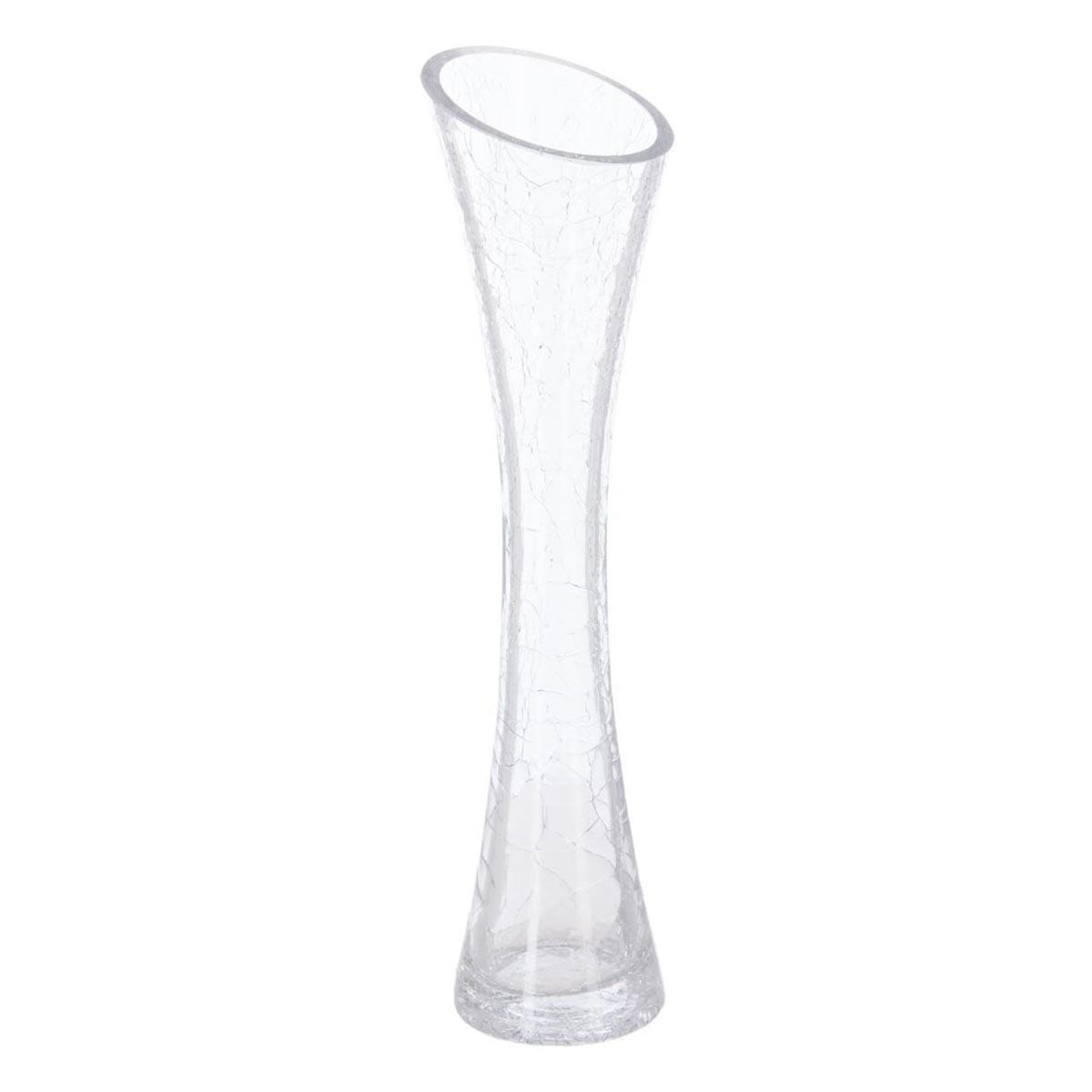 ATMOSPHERA Soliflore evasé  craquelé  30cm transparent