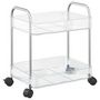 Voir la diapositive 2 : VIDAXL Chariot de rangement a 2 niveaux transparent acrylique