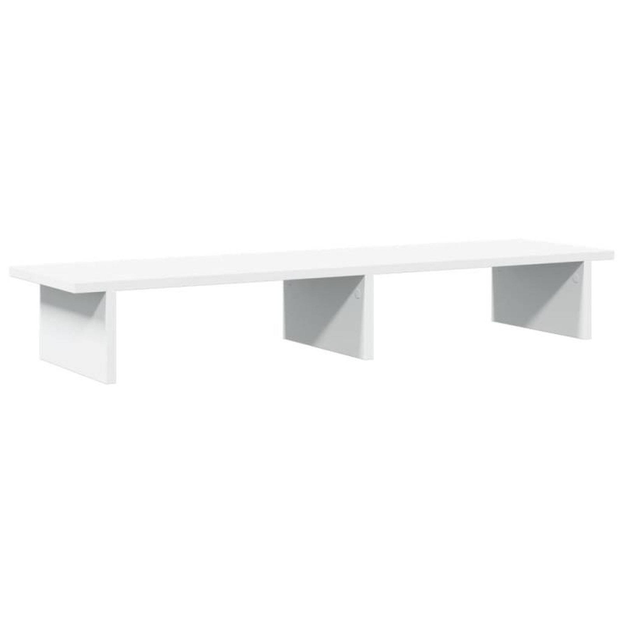 Voir la diapositive 6 : VIDAXL Support de moniteur blanc 100x27x15 cm bois d ingénierie