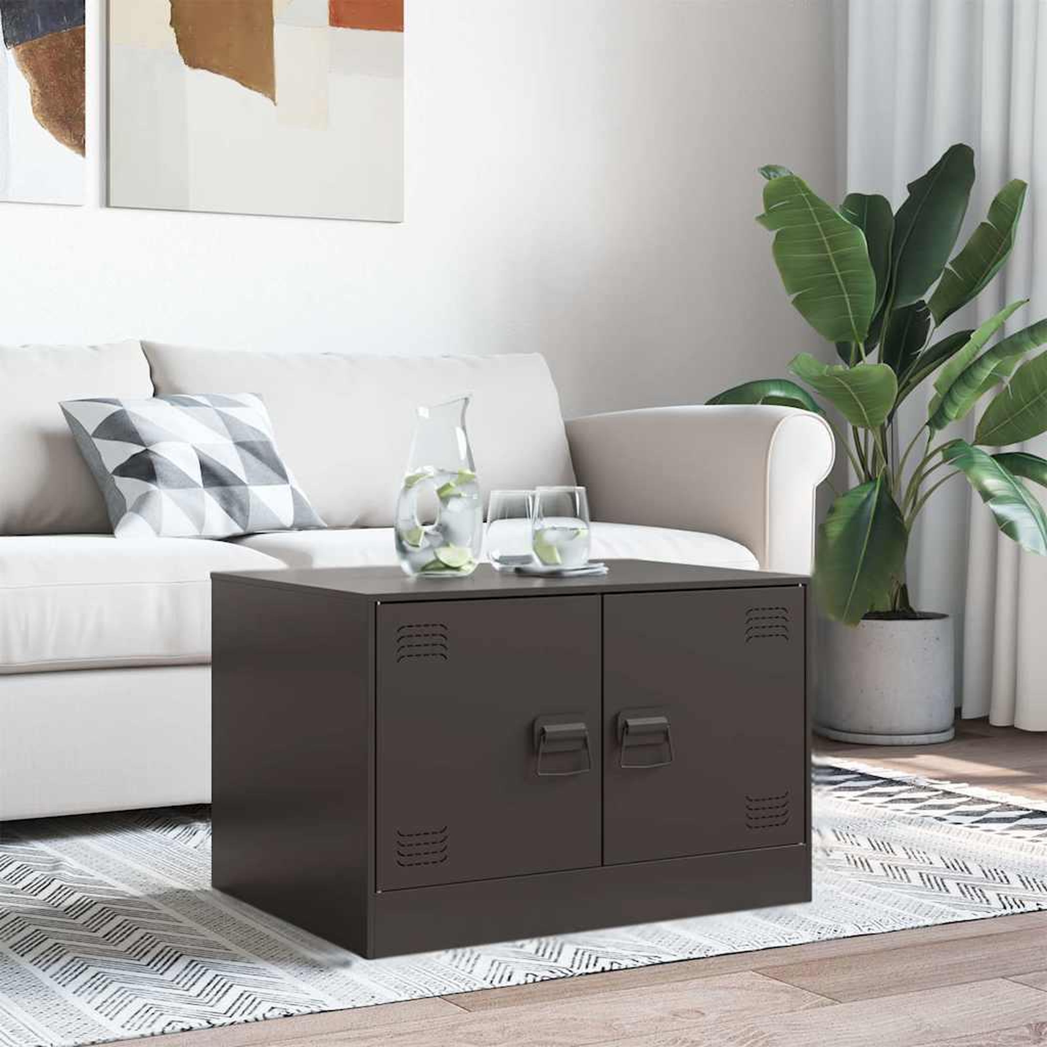 Voir la diapositive 3 : VIDAXL Table basse noir 67x50x44 cm acier