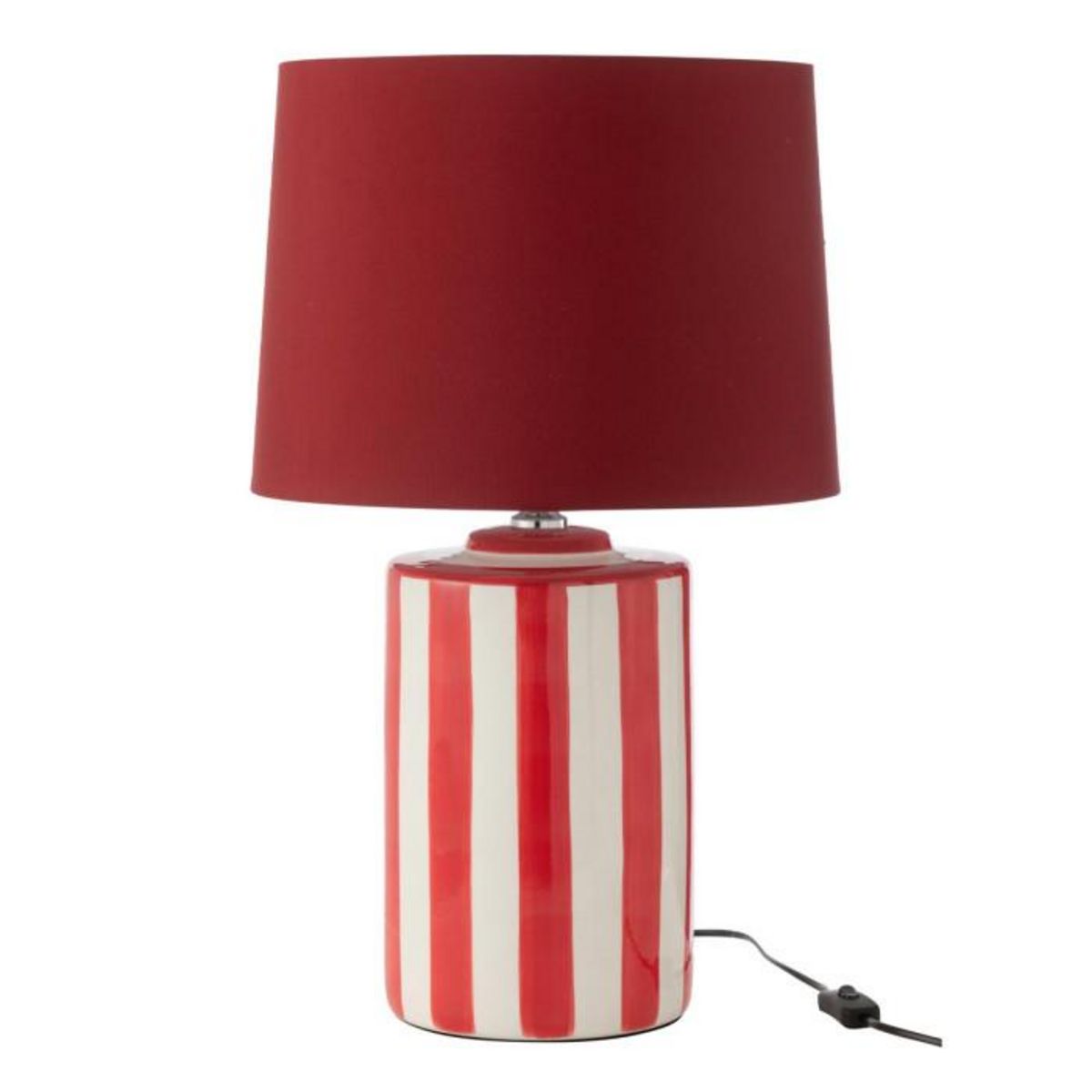 Paris Prix Lampe à Poser en Porcelaine  Listra  63cm Rouge