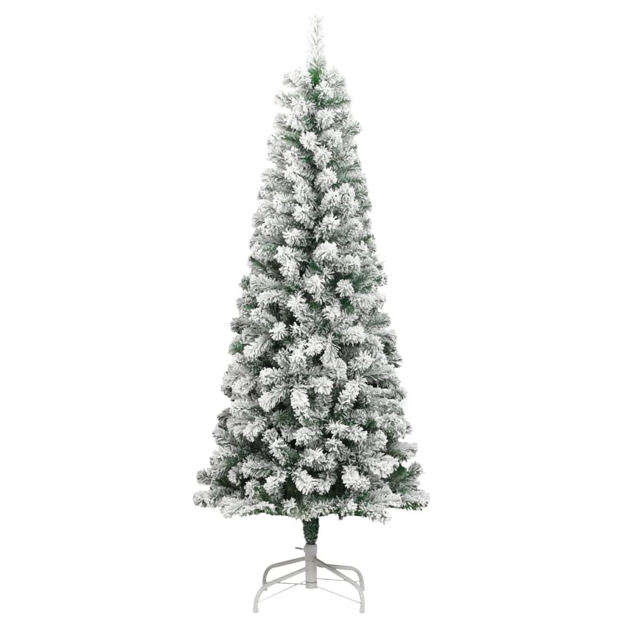 Voir la diapositive 2 : VIDAXL Sapin de Noël artificiel a charnieres avec neige floquee 210 cm
