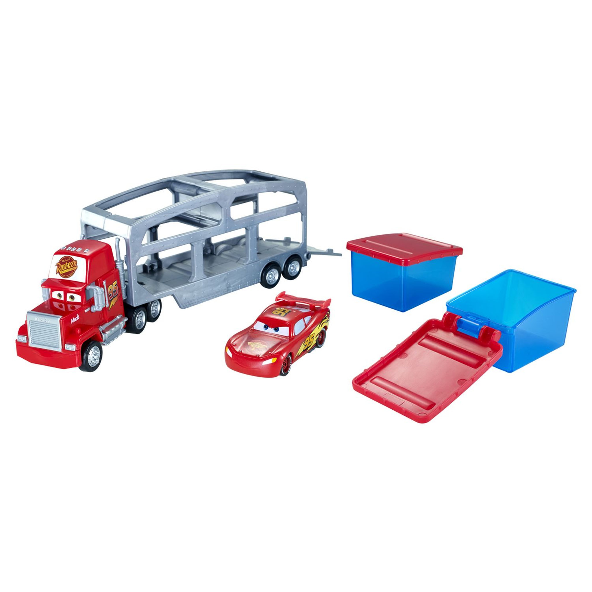 Voir la diapositive 3 : CARS Mattel Véhicule Mack et Flash Mcqueen changent de couleur - Cars 
