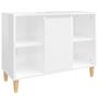 Voir la diapositive 2 : VIDAXL Meuble d'evier blanc brillant 80x33x60 cm bois d'ingenierie