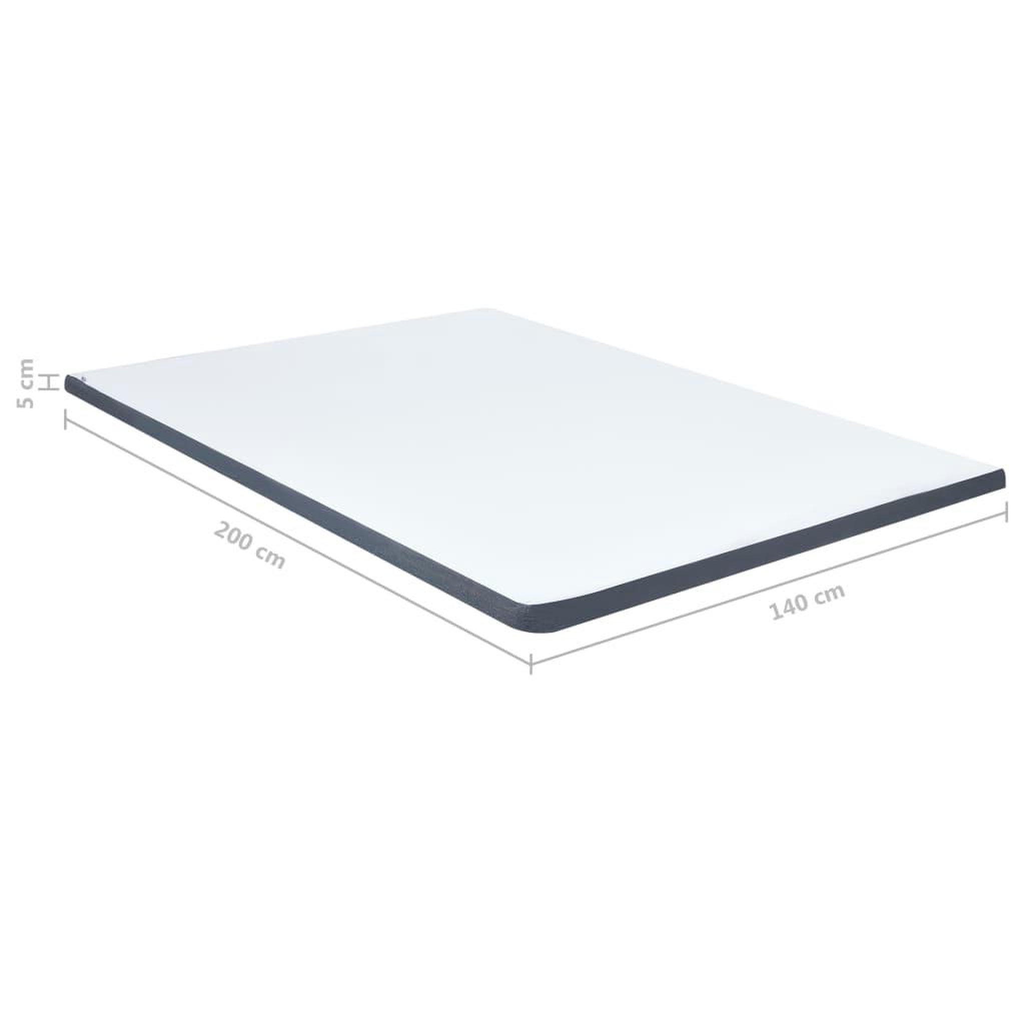 Voir la diapositive 6 : VIDAXL Surmatelas de sommier tapissier 200x140x5 cm