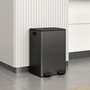 Voir la diapositive 6 : HOMCOM Poubelle de cuisine tri selectif 2 x 28L - poubelle à pédales - acier inox