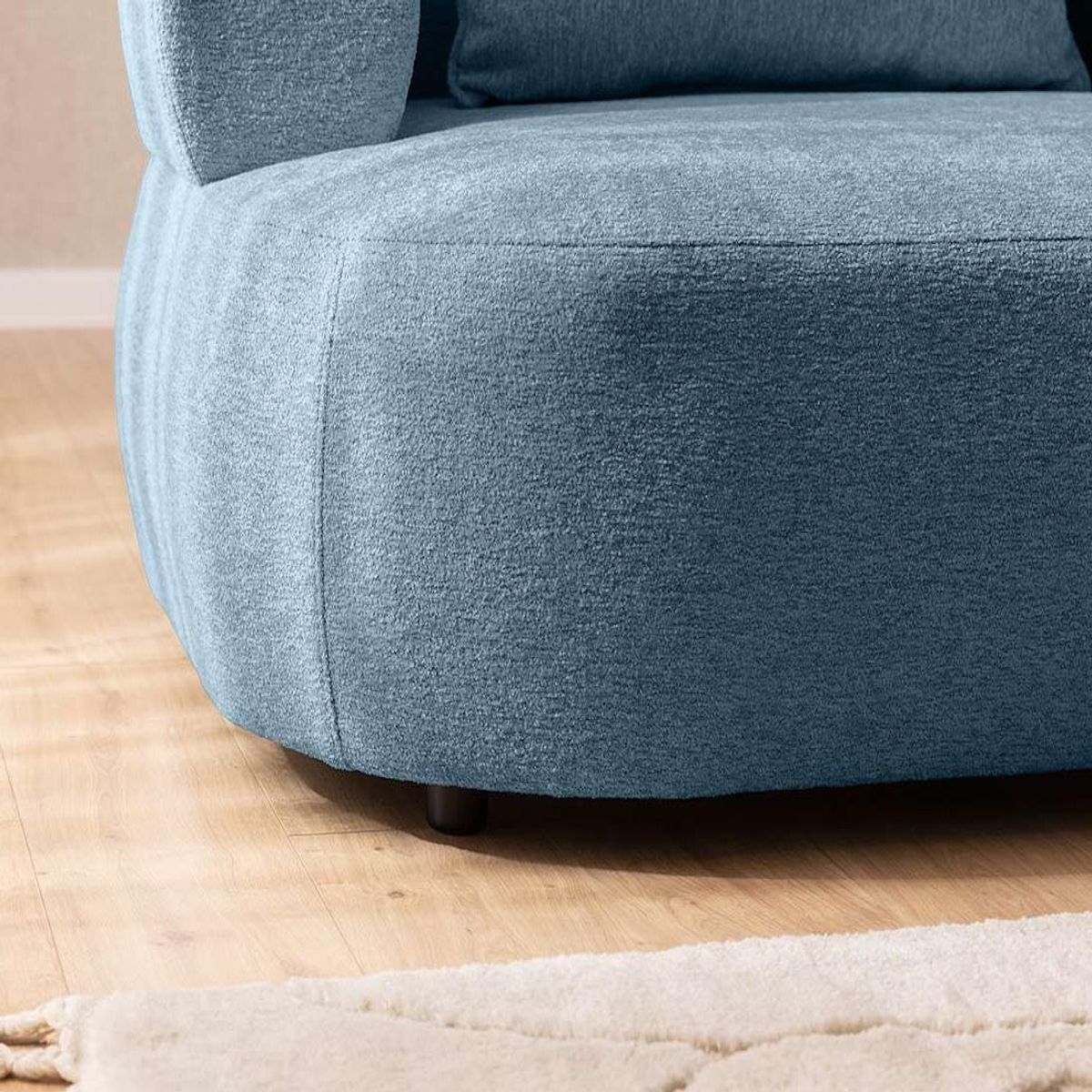 LISA DESIGN Angela - canapé d'angle droit 4 places en velours texturé