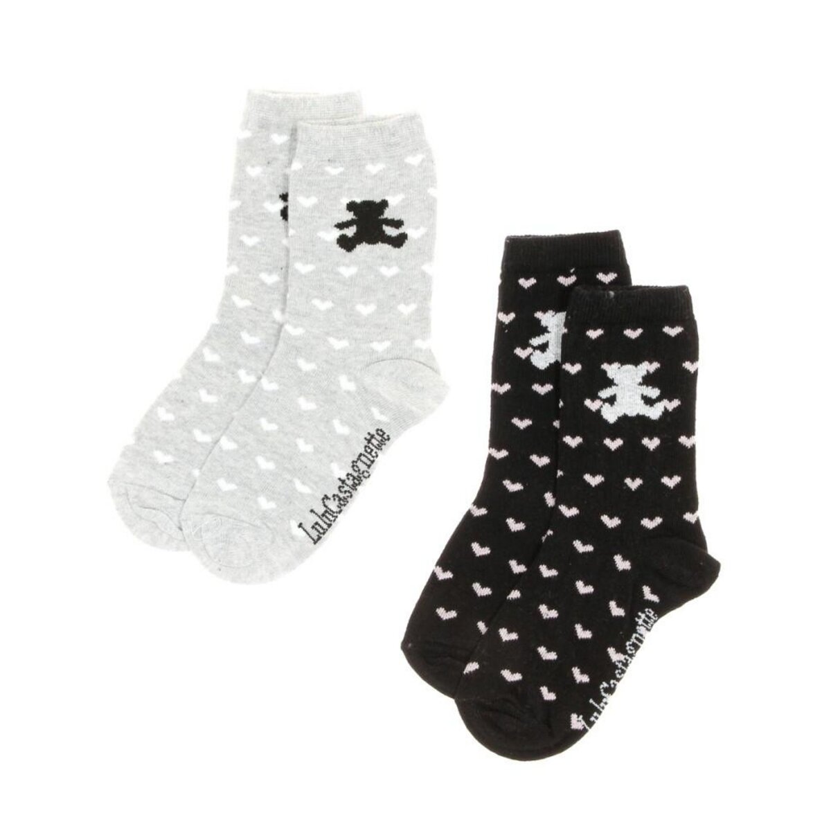 TWINDAY 3 paires de Chaussettes Bébé Fille Coton Blanc Gris Rose