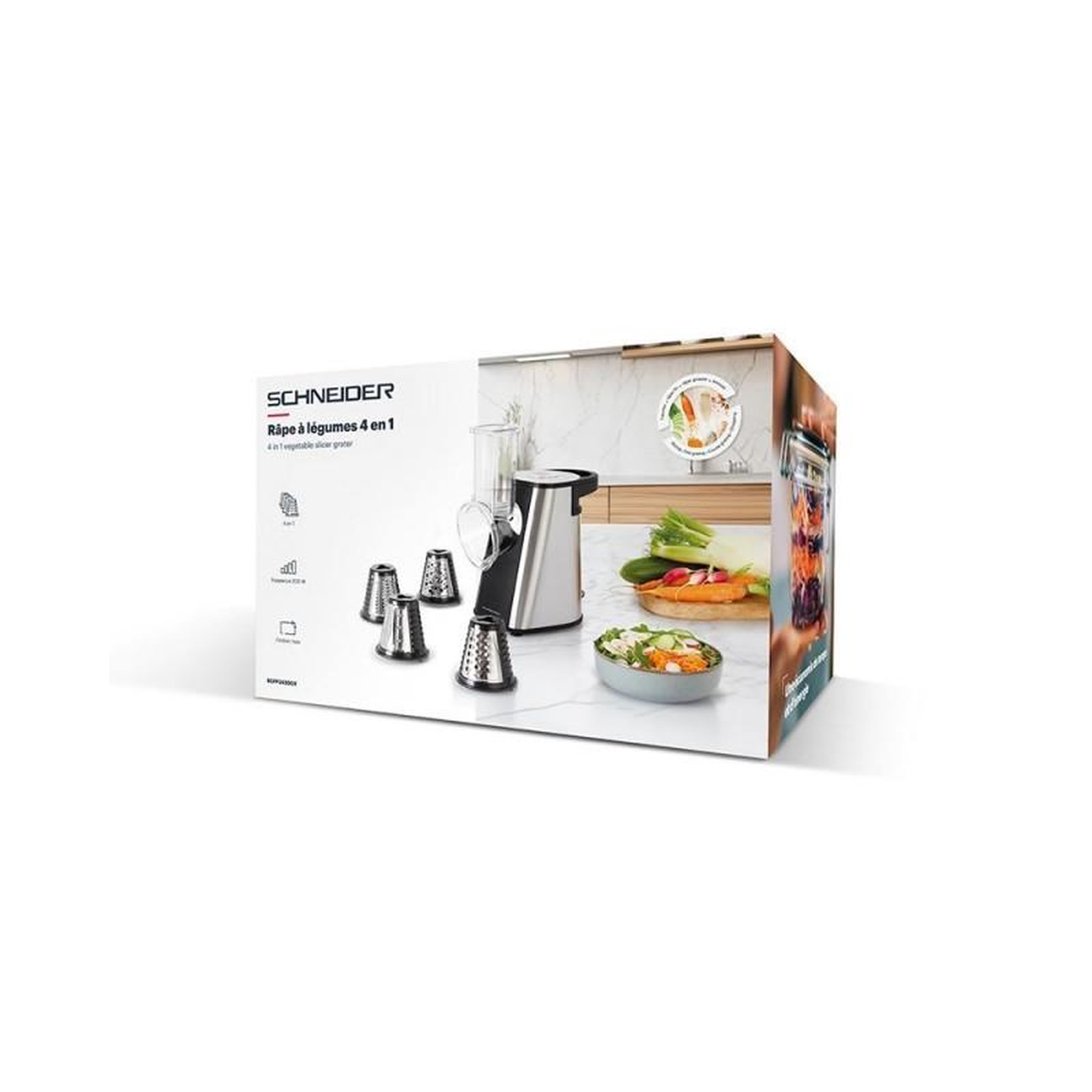 Voir la diapositive 6 : SCHNEIDER Râpe à Légumes électrique Scfp34200x Schneider