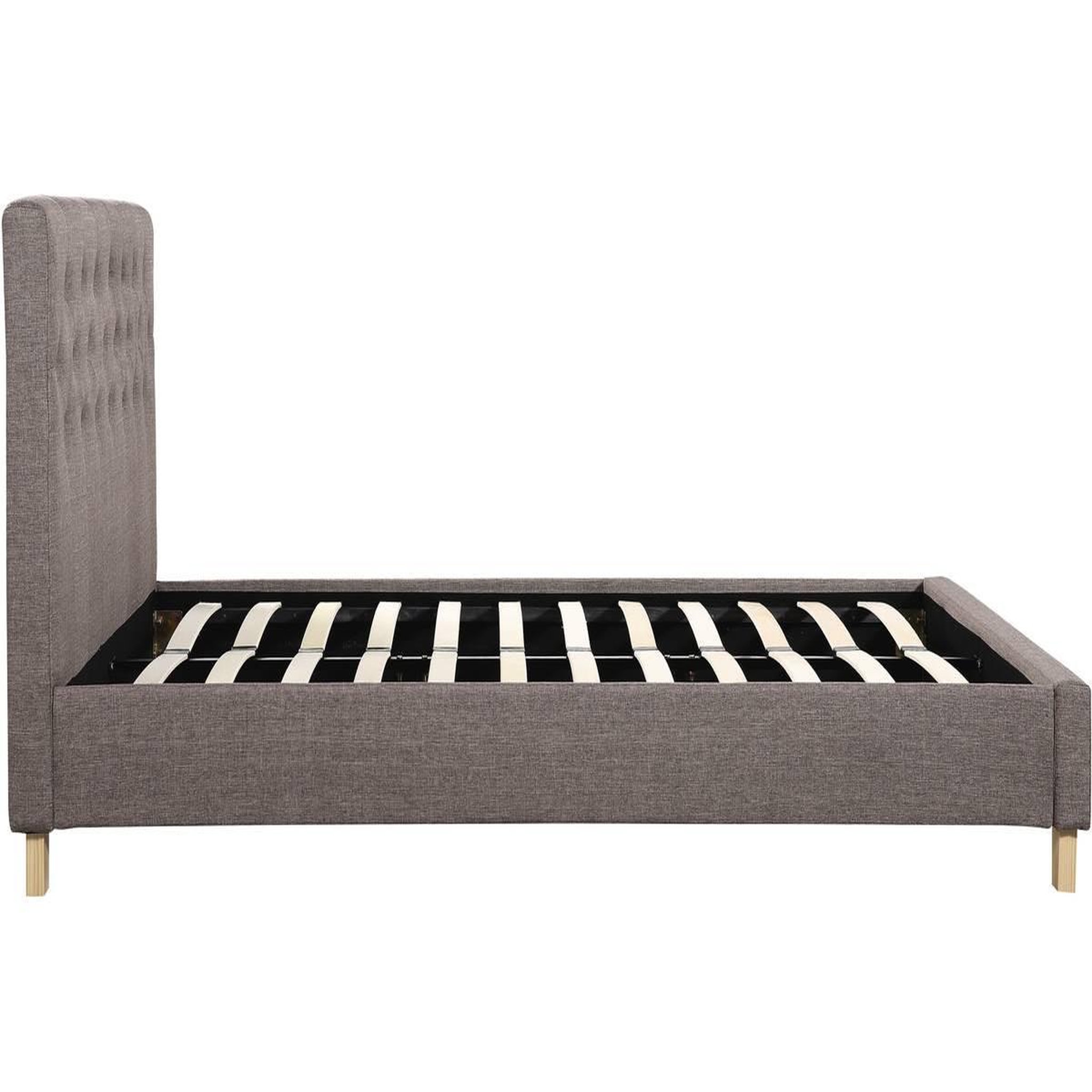 Voir la diapositive 3 : Habitat et Jardin Lit  emmy  - 160 x 200 cm - taupe