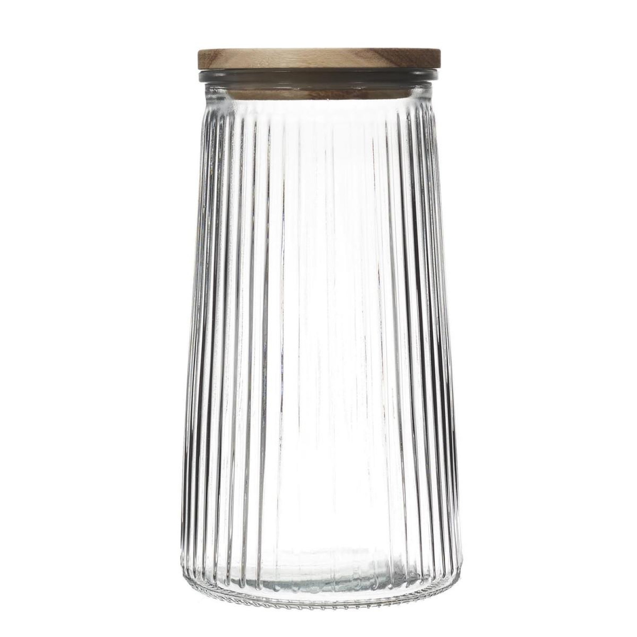 COOK CONCEPT Bocal en verre design  acacia  130cl transparent