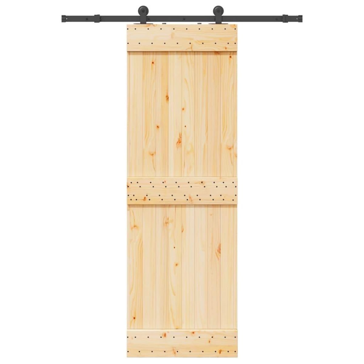 VIDAXL Porte coulissante et kit de quincaillerie 70x210 cm pin massif