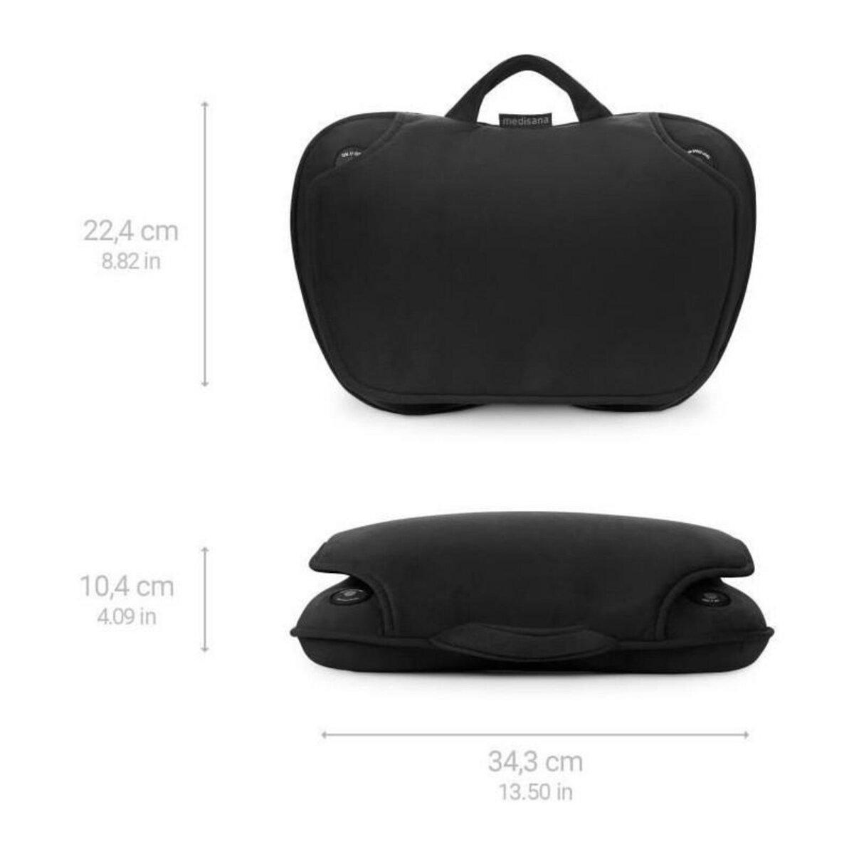 Medisana MEDISANA MC 850 - Coussin de massage Shiatsu epaules, dos, jambes et cou - 2 vitesses - Fonction chaleur - Rembourrage flexible