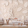 Voir la diapositive 1 : Paris Prix Papier Peint  Paper Flowers Beige