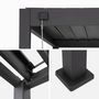 Voir la diapositive 4 : SWEEEK Pergola bioclimatique Triomphe 3x4 + 3 persiennes 100cm pour le côté de 3m. panneau brise vue. L 400 x P 300 x H 250 cm